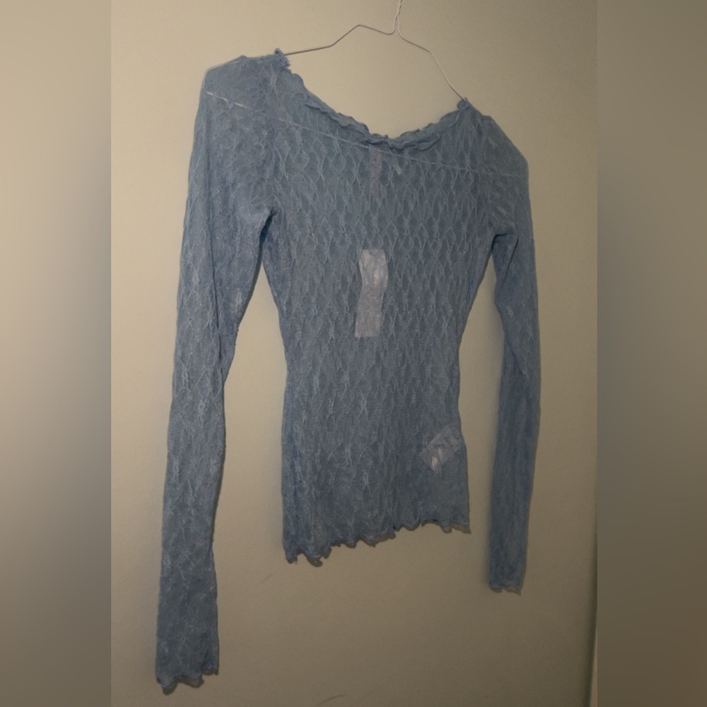 Light Blue Sheer Urban Outfitters Top